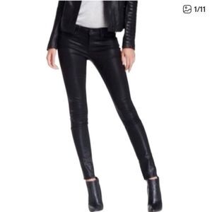 Vince Black Skinny Ankle Zip Pants